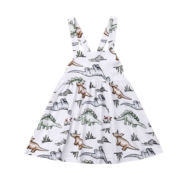 

summer kids girls princess dress 2019 infant baby girl dinosaur pattern dress party tutu a-line summer dresses clothes, Red;yellow
