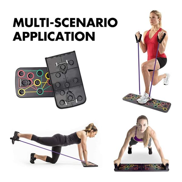 

1 set push up rack board 9 in 1 body building board system fitness comprehensive training gym body training drop shipp exercise