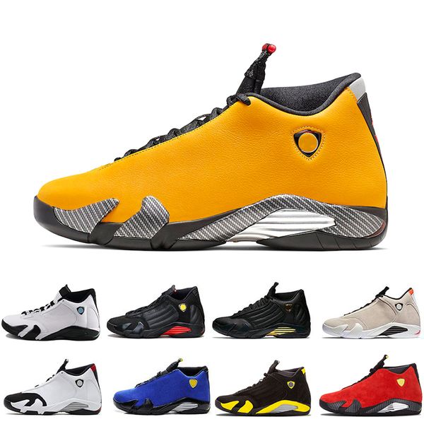 

2019 reverse air jordan retro 14 14s men basketball shoes candy cane 14s desert sand last smen sports sneakers, White;red