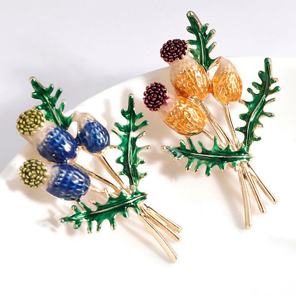 

fashion yellow blue tulip brooch flowers brooches elegant brooch jewelry accessories for lady wedding party, Gray