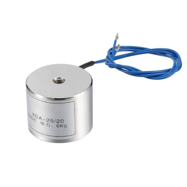 

uxcell 25mm x 20mm dc24v 0.1a 2.4w 60n sucking disc solenoid lift holding electromagnet