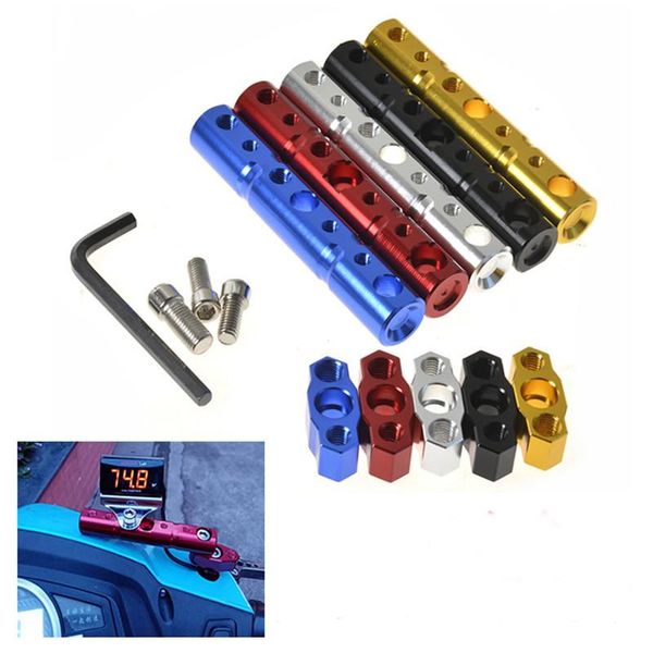 

10mm multifunctional cnc aluminum motorcycle phone gps clamp holder stand rearview mirror extender bracket handle crossbarbar