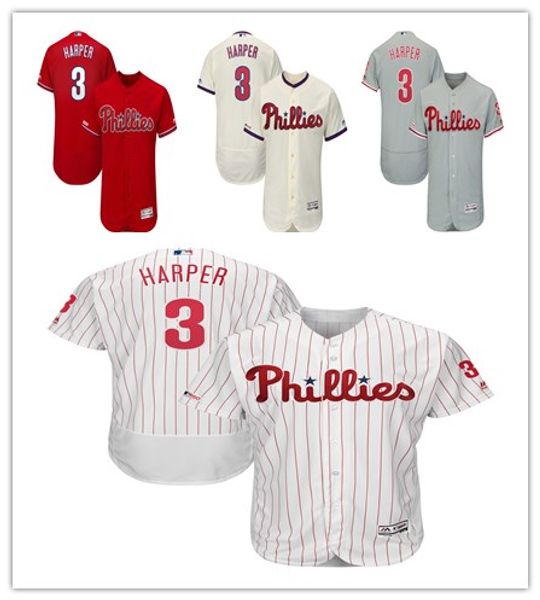 

Men 039 women 039 youth philadelphia 3 bryce harper cu tom ba eball jer ey phillie
