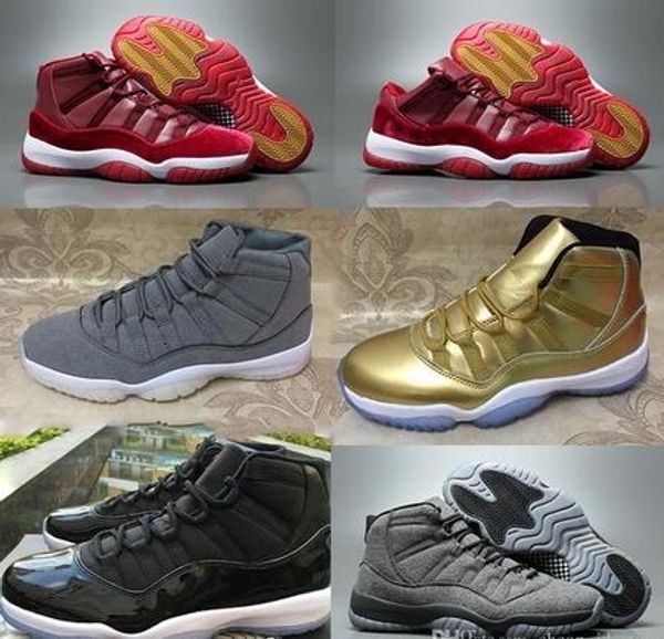 

new 11 space jams velvet heiress premium grey navy gum blue metallic gold bred gamma blue basketball shoes sneakers
