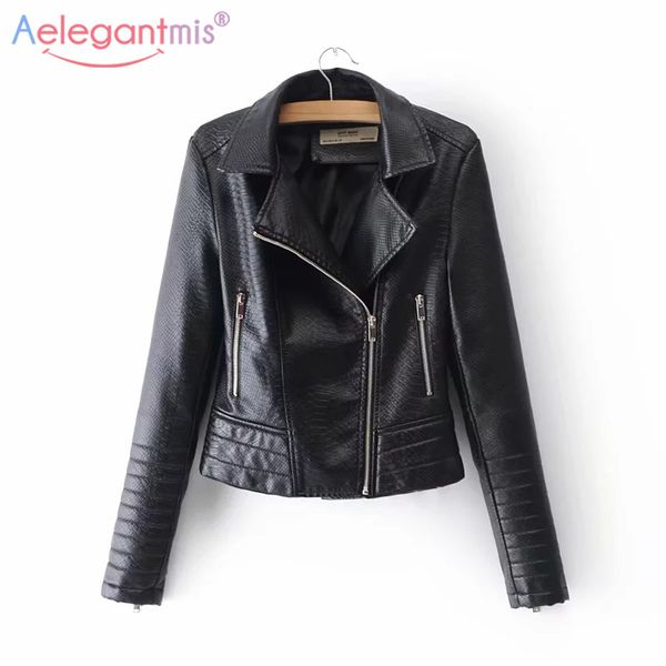 

pu leather jacket women high street casual black faux soft leather jacket coat lady motorcycle biker outwear