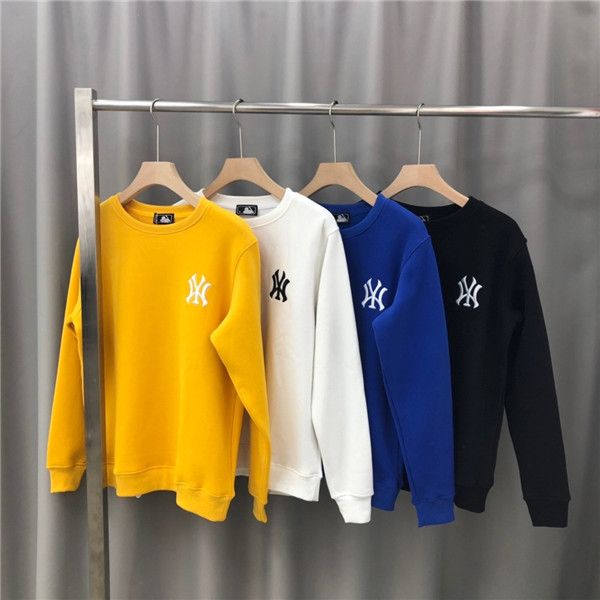 

19aw luxurious italy brand design ny hoodie long sleeve crewneck sweater sweatshirt fashion letter mark pullover hoodie outdoor sweatshirt, Blue;black