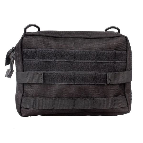 

nylon black tactical pouch large magazine organizer utility phone medic belt bag black