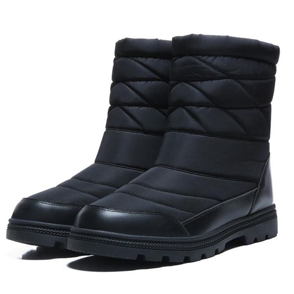 

men boots winter outdoor shoes waterproof hiking shoes men thicken fur keep warm non-slip snow boots winter