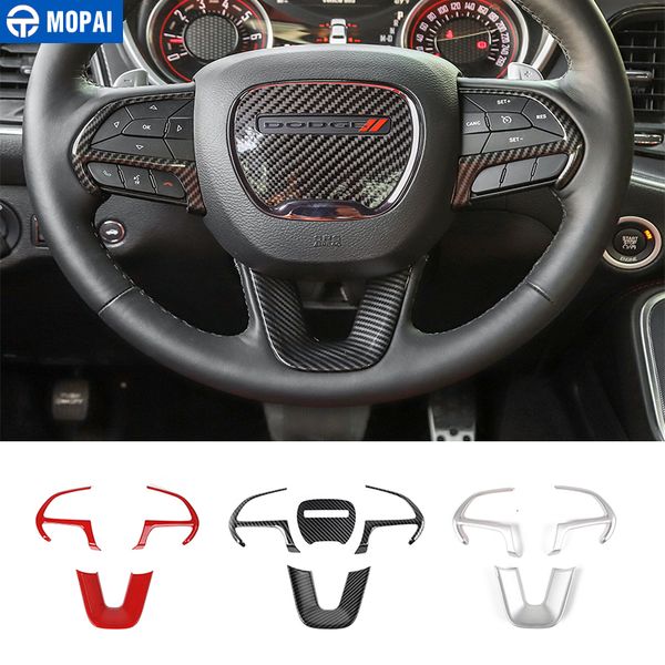 

mopai interior mouldings for dodge charger 2015+ car steering wheel decoration cover accessories for dodge challenger 2015