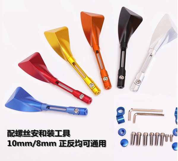 

aluminum cnc motorcycle rearview side mirror for kawasaki z750 z800 z1000 suzuki ducati yamaha yzf r6 r1 mt07 09 fzr 400