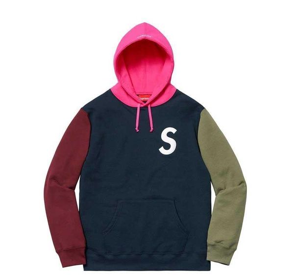 

designer men hoodie box logo sweatshirt mens hoodies sup luxury clothing long sleeved youth movements brand streetwear2020, Black