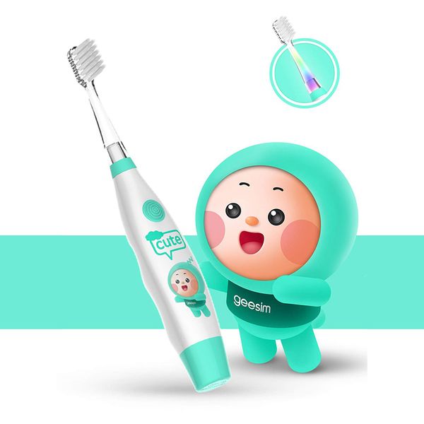 

baby toothbrush electric sonic battery powered with smart timer colorful led kids electric toothbrushes baby sonic toothbrush