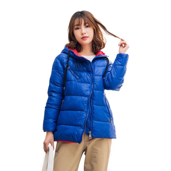 

2018 autumn and winter suit-dress new cotton-padded clothes short fund even cotton dress bright noodles silver cotton-padded, Black