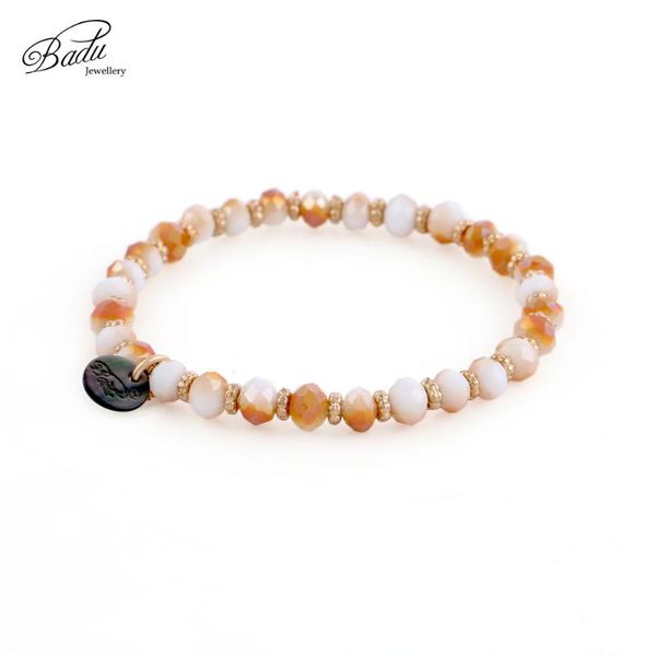 

badu faceted crystal beaded bracelets women charms beads jewelry colorful bracelet 5mm crystals elastic rope fashion jewelry, Black
