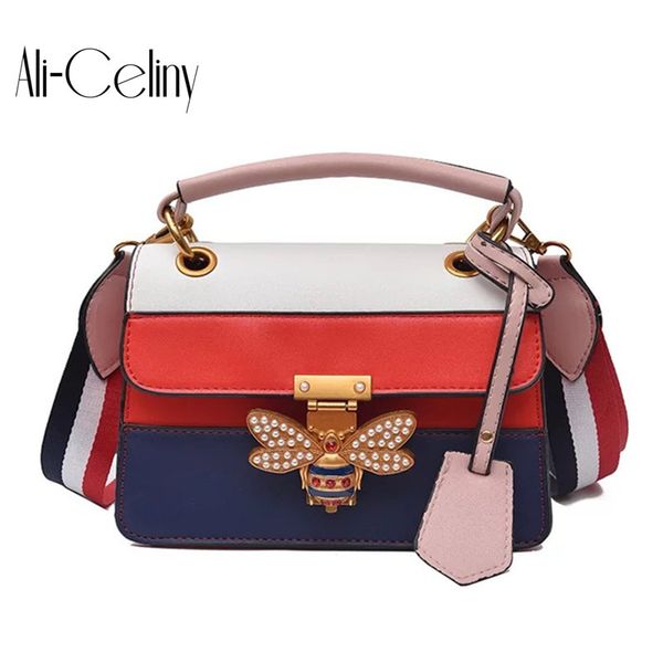 

2019 luxury crossbody мешок женщины красочные сплайсинга пчелка сумки gg дизайн сумки женские сумки плеча сумка sac femme