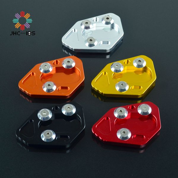 

cnc motorcycle kickstand foot side stand extension pad support plate for f800r 09-14 r1200s 06-08 hp2 spor 2008-2010