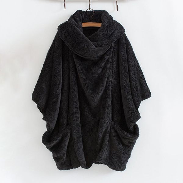 

vintage women jacket long sleeve coat casual solid turtleneck big pockets cloak coats oversize coats billie eilish jacket 2019, Black;brown