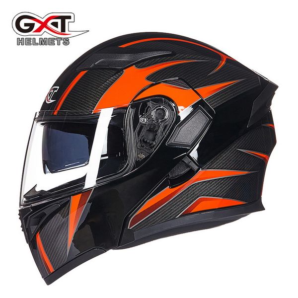 

2017 new gxt dual lens open face motorcycle helmet full-cover flip up motorbike helmets wiht anti-fog lens seasons size m l xl