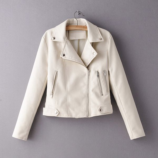 

pu leather jacket women winter and autumn new fashion coat 4 color zipper outerwear jacket new 2019 coat plus size s-l#j30, Black