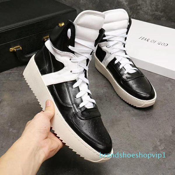 

breathable ankle boots men casual shoes fog autumn leather high shoes mens boots military army botas 9#22/20d50, Black