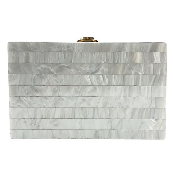 

ladies shoulder handbag geometric stitching color acrylic box female shoulder bags small coin purse women evening clutch bags
