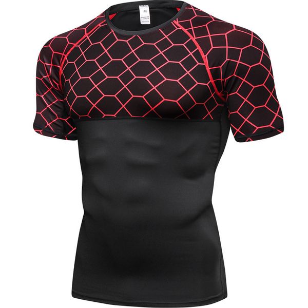 

brand short sleeve sport shirt men quick dry men's running t-shirts gym fitness rashgard male soccer jersey sportswear cloth