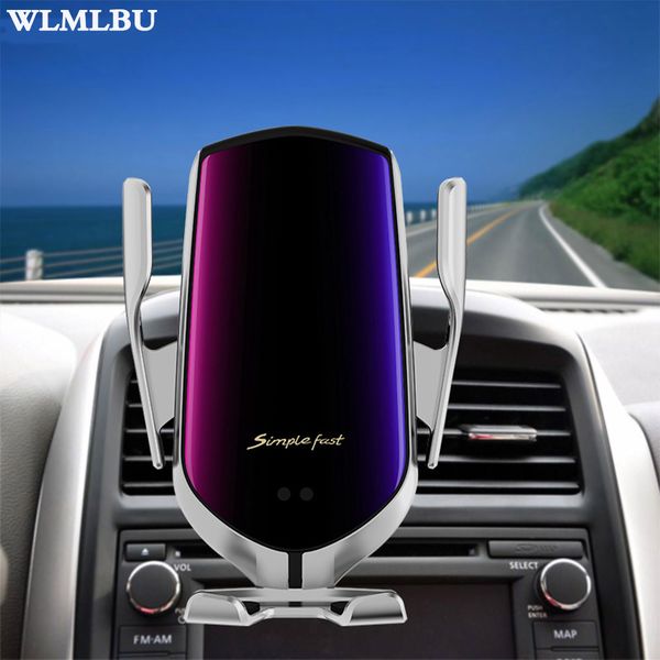 

dropshipping automatic clamping 10w car wireless charger for iphone xs huawei lg infrared induction qi wireless charger car