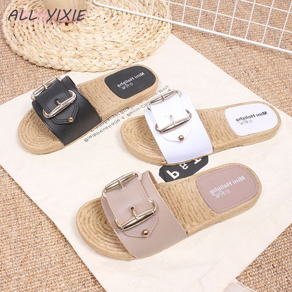 

all yixie 2019 summer new women's shoes slippers sandals square buckle casual indoor outdoor non-slip beach women's slippers, Black