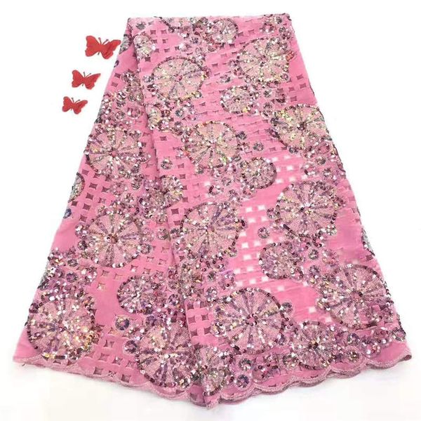 

sequins lace fabric latest african nigerian french party lace fabric for tulle lace fabric 2651b, Black;white