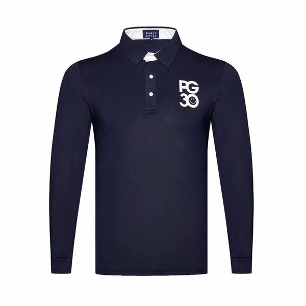 

2019 new men dust_proof golf shirt latest spring summer pg golf sports shirt full sleeves anti-pilling full golf t-shirt ing, Black;blue