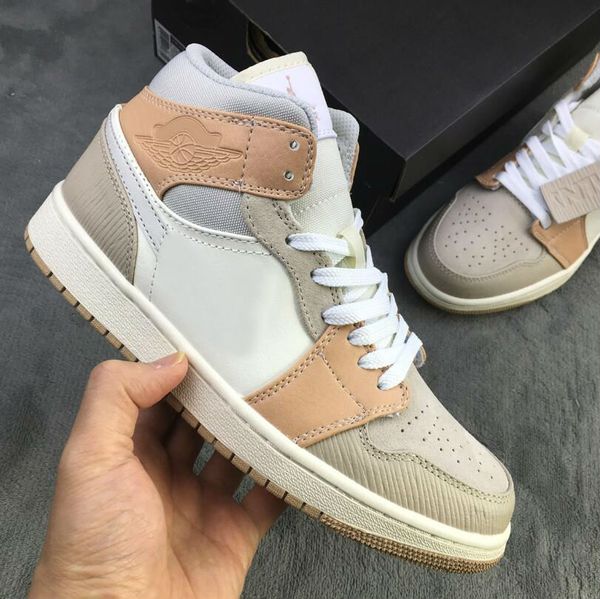 

2020 new 1 1s milan khaki pink basketball shoes sport upper designer shoes fashion athletic trainers sneakers cv3044-100
