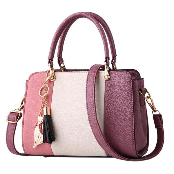 

женская мода простой бахромой кожа плеча crossbody сумка