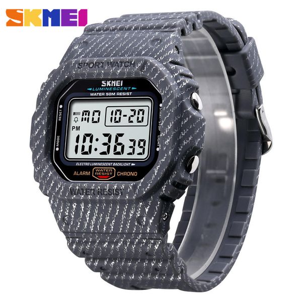 

skmei outdoor sport watch men 5bar waterproof watches alarm clock week display fashion digital watch reloj hombre 1471, Slivery;brown