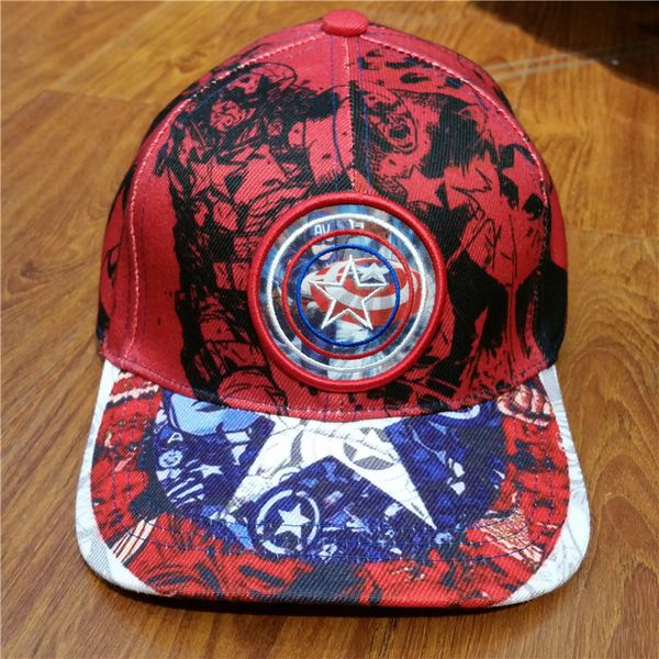 

red league american captain hip hop cap cap punk sunshade hat 100% cotton embroidery hip hop caps, Blue;gray