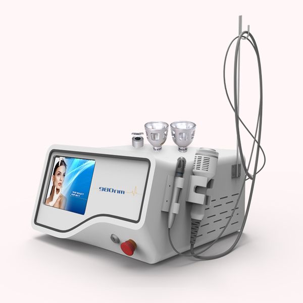 

3 in 1 40w 980nm diode laser strong power vascular spider veins removal device nail fungus treatment, Black