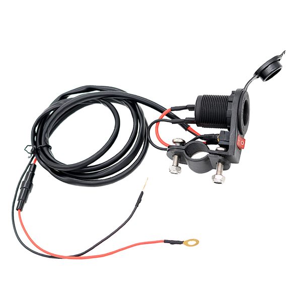 

universal motorcycle car cigarette lighter power socket with on off switch