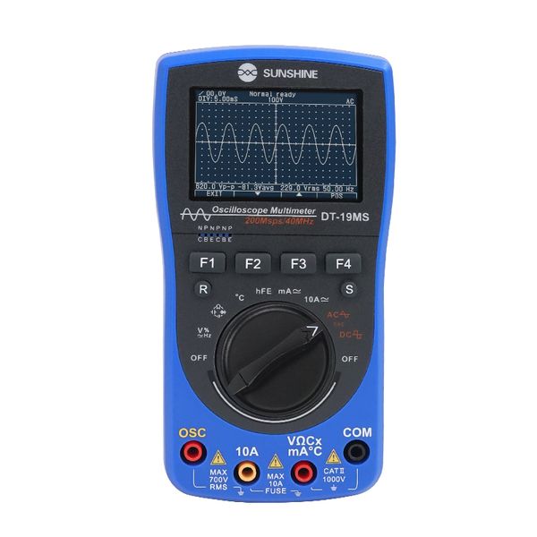 

sunshine 2 in 1 dt-19ms handheld oscilloscope measure dc ac voltage current multi function multimeter