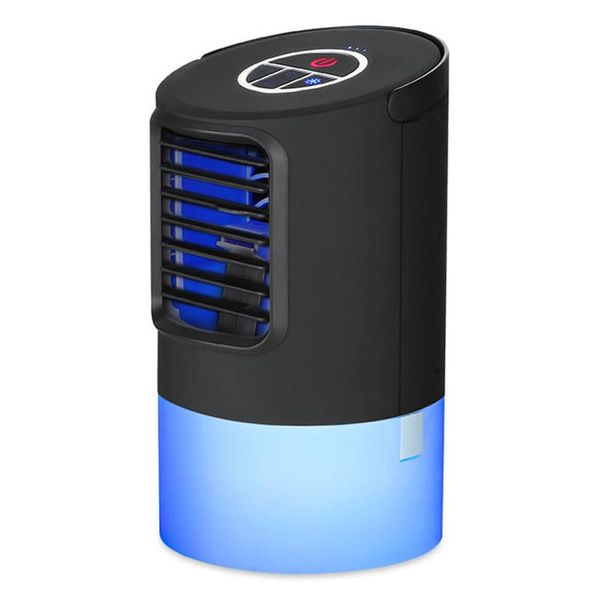 

brelong deskair conditioner fan silent spray humidifier summer humidification air-cooled fan night lihgt white / black