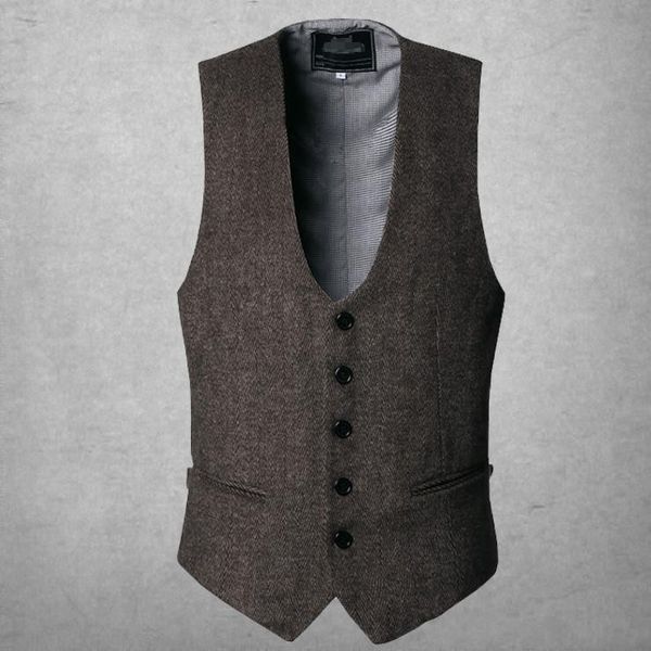 

new arrival dress vests for men slim fit mens suit vest male waistcoat casual sleeveless formal business jacket, Black;white