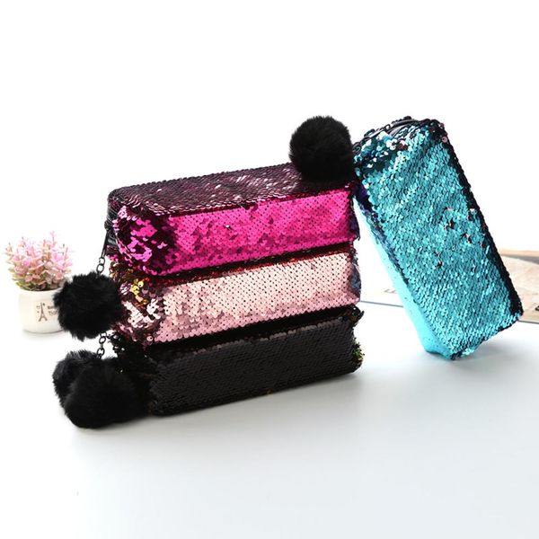 

mermaid sequin pencil case cosmetic makeup coin pouch storage zipper purse bag