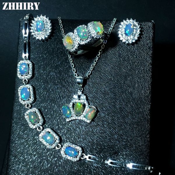 

жири природный огненный опал драгоценный камень ювелирные наборы подлинный камень твердые стерлингового серебра 925 драгоценный камень женщи, Black