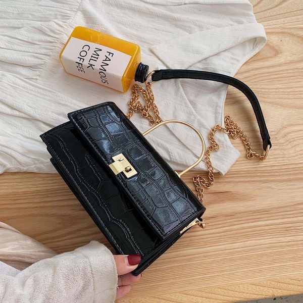 

багажные девушки 2019 новая осень и зима одно плечо багажный моды с slant crossing цепи для девочек