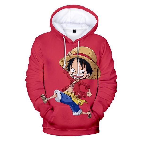 

men's hoodies & sweatshirts 3danime one piece men women fashion hooded long sleeve 3d print pullovers autumn coat, Black