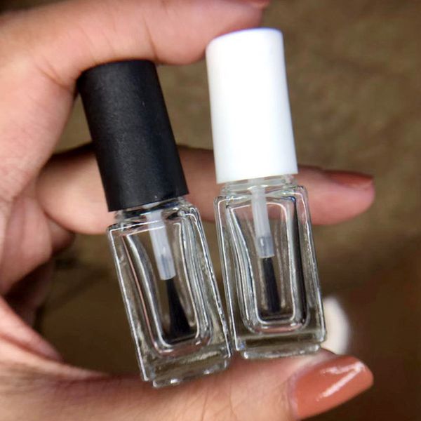 

5ml nail polish bottles and small brush nail art container moretransparent glass nail oil container polish f2749
