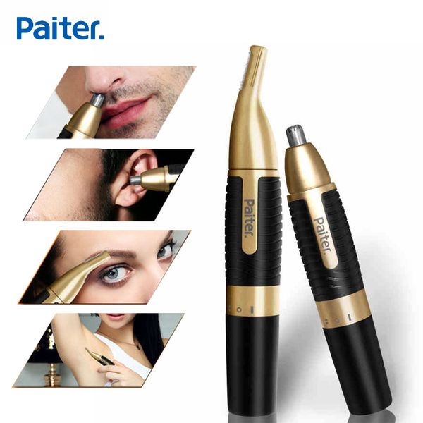 

paiter men electric nose trimmer for nose ear sideburns beard hair shaving scissors scraping women eyebrow shaping clip device