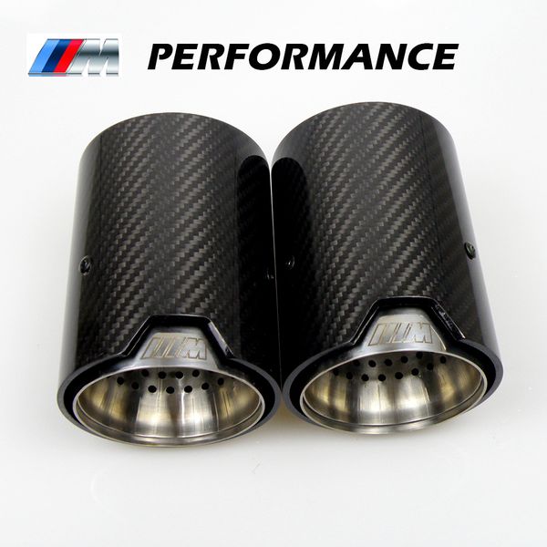 

2pcs real carbon fiber exhaust pipe muffler tip for bmw m performance exhaust pipe m2 f87 m3 f80 m4 f82 f83 m5 f10 m6 f12 f13