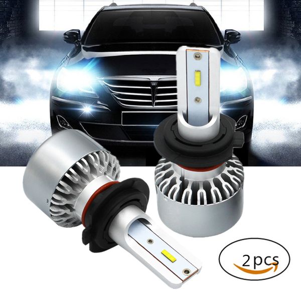 

wljh 2x white canbus auto car light h7 led bulbs headlight conversion kit led high low beam lights headlamp 60w 4000lm dc11v-30v
