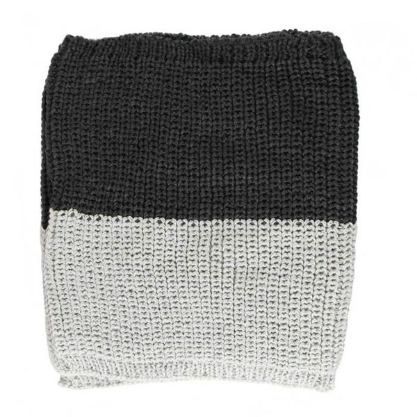 

2017 women men winter warm thick circle scarf fashion two-tone wool knitted hood neck scarf wrap lovers collar scarves bufandas, Blue;gray
