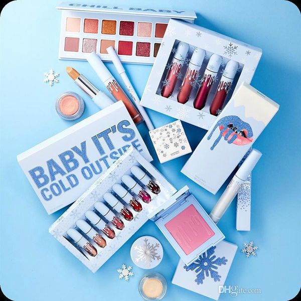 

Christmas Holiday Collection Makeup Set CHILL BABY eyeshadow palette BABY IT'S COLD OUTSIDE gift makeup sets lipstick set highlighters