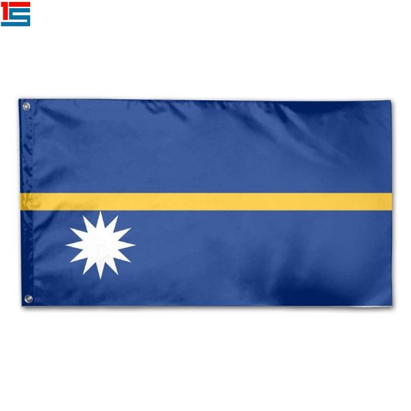 

digital printing nauru flag 90 x 150 cm polyester national country flag banner with two grommets